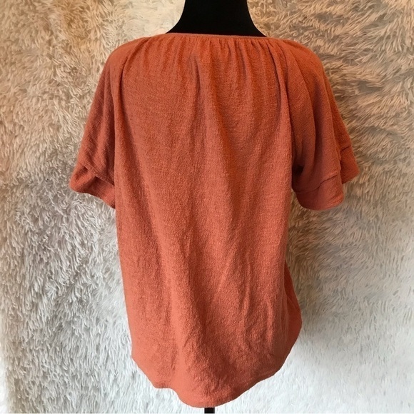 MADEWELL top textured cotton short sleeve shirt. Size small. - Picture 2 of 7